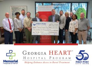 First Port City Bank Donates To Memorial Hospital & Manor through Georgia HEART